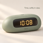 Qevnari™ Pebble Digital Clock — Sage