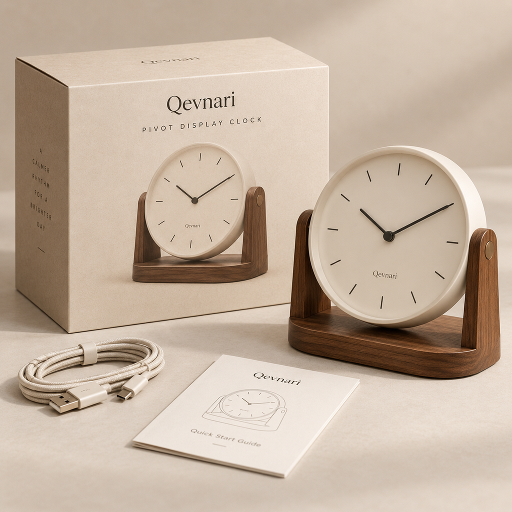 Qevnari™ Pivot Display Clock