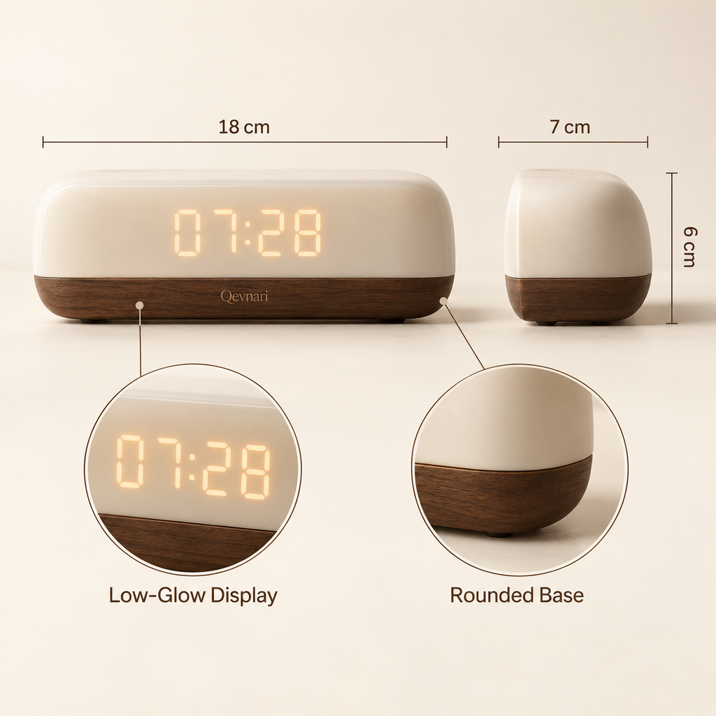 Qevnari™ Dusk Bedside Clock
