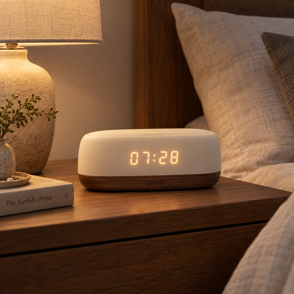 Qevnari™ Dusk Bedside Clock