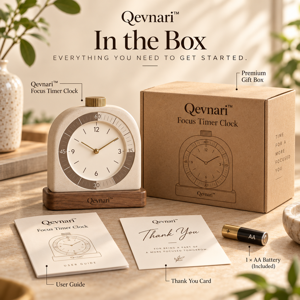 Qevnari™ Focus Timer Clock