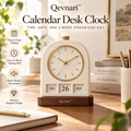 Qevnari™ Calendar Desk Clock