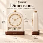 Qevnari™ Calendar Desk Clock