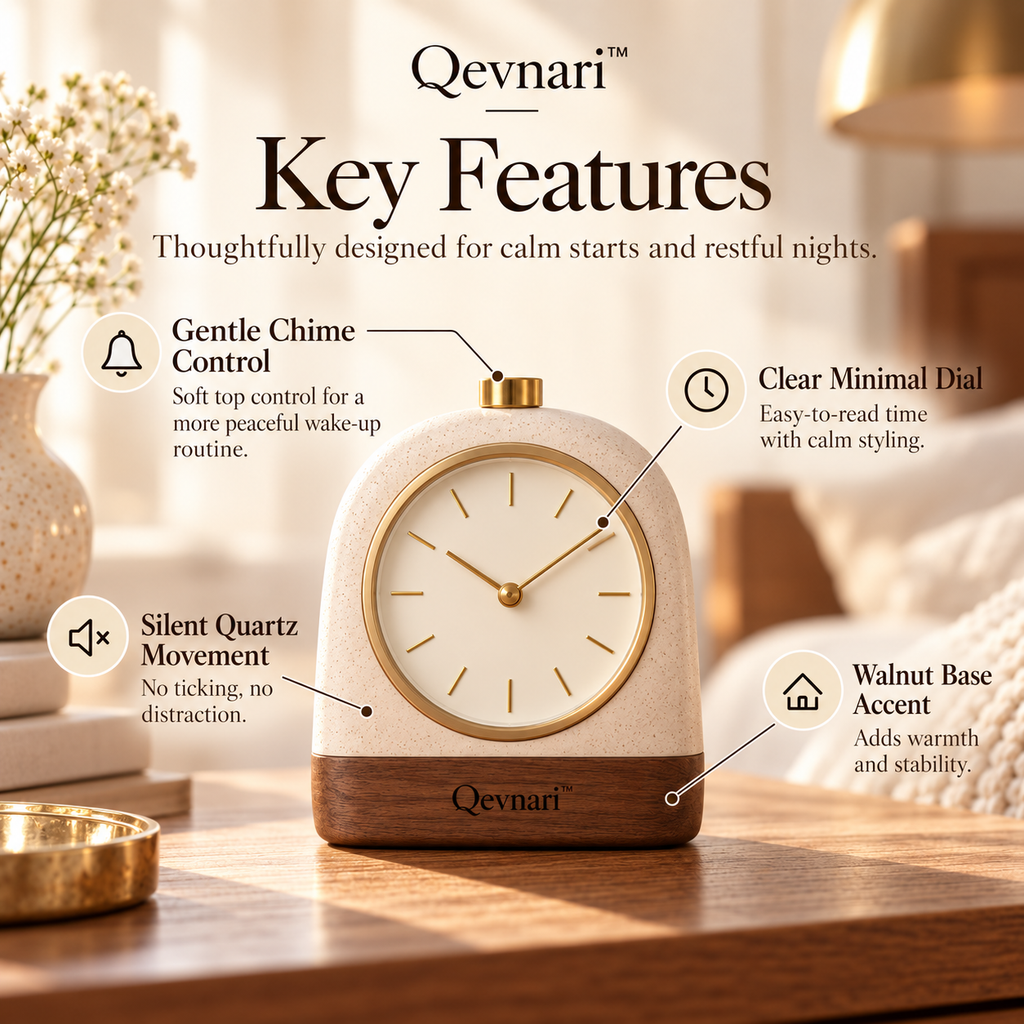 Qevnari™ Minimal Chime Clock
