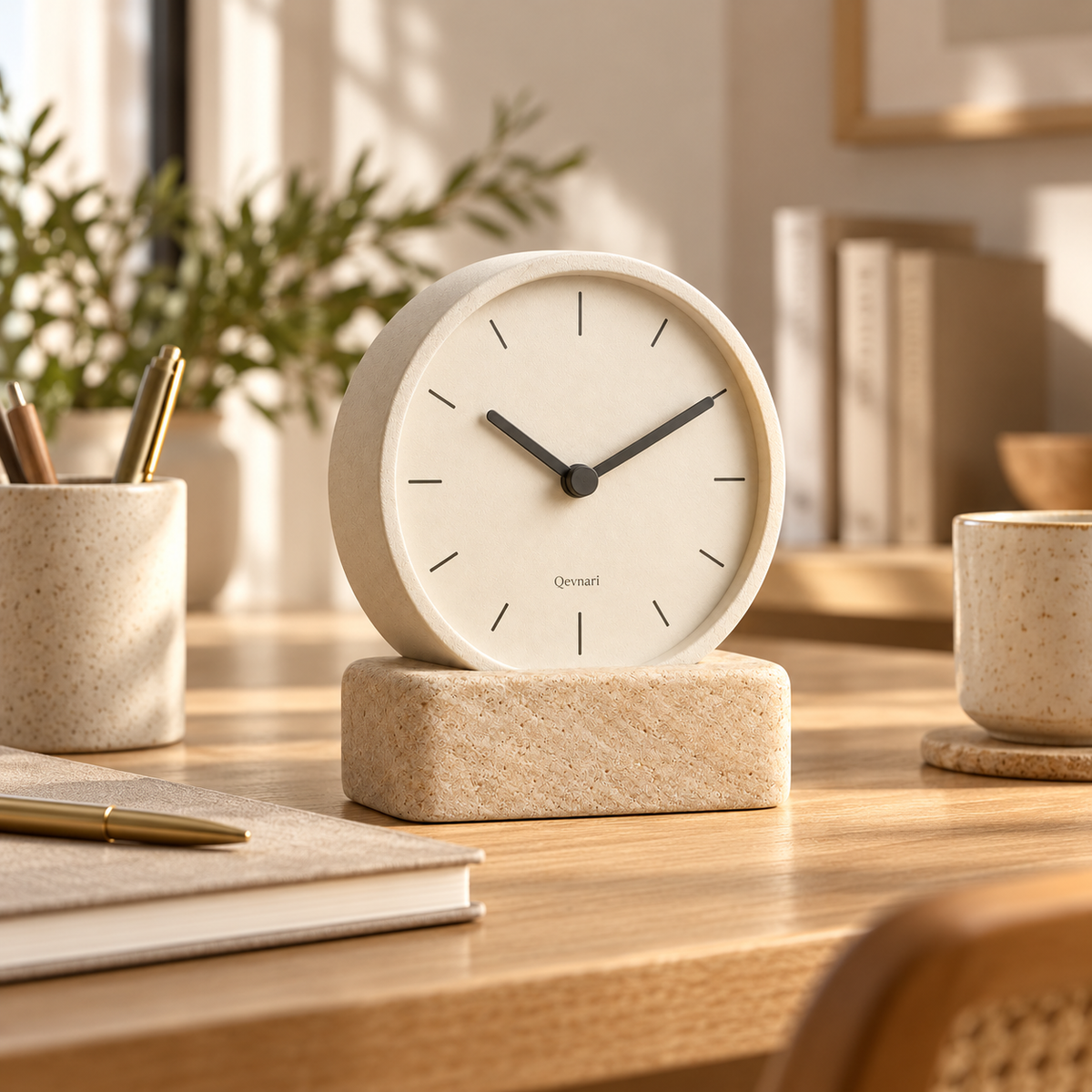 Qevnari™ Sandstone Table Clock