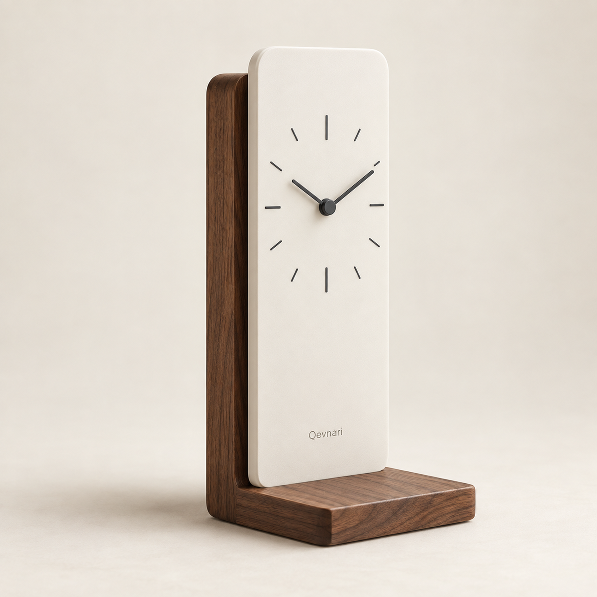 Qevnari™ Bookend Desk Clock