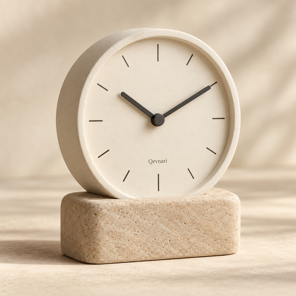 Qevnari™ Sandstone Table Clock