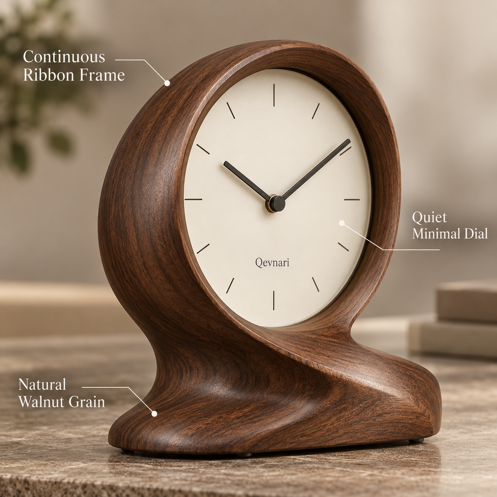 Qevnari™ Ribbon Frame Clock