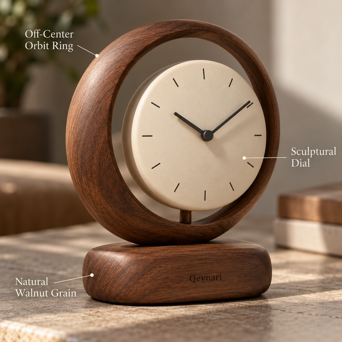 Qevnari™ Orbit Ring Clock