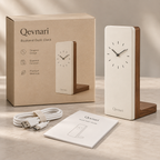 Qevnari™ Bookend Desk Clock