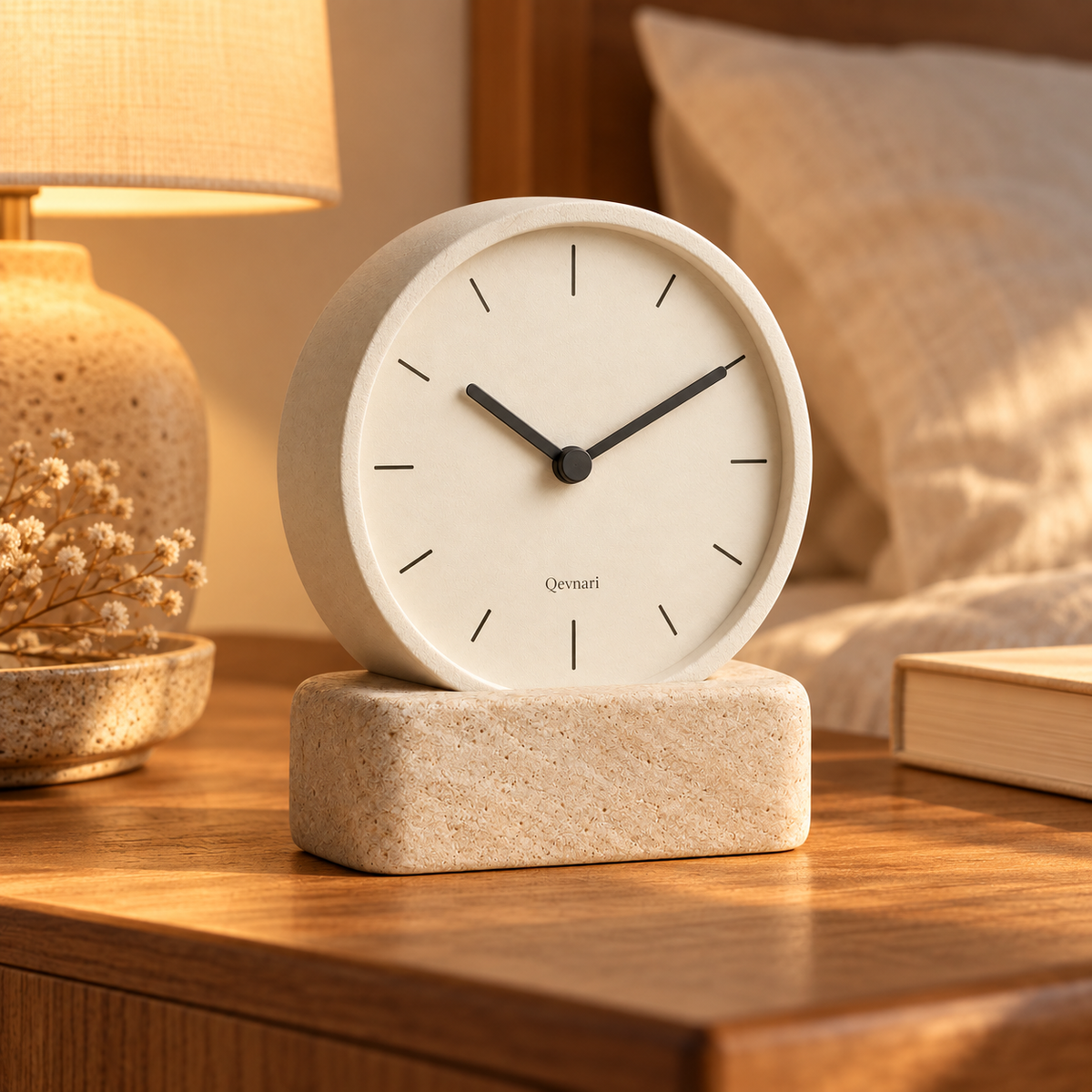 Qevnari™ Sandstone Table Clock